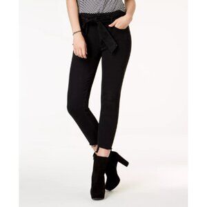Tinseltown Juniors' 25" Inseam Paperbag Step-Hem Skinny Jeans Black Size 3 NWT